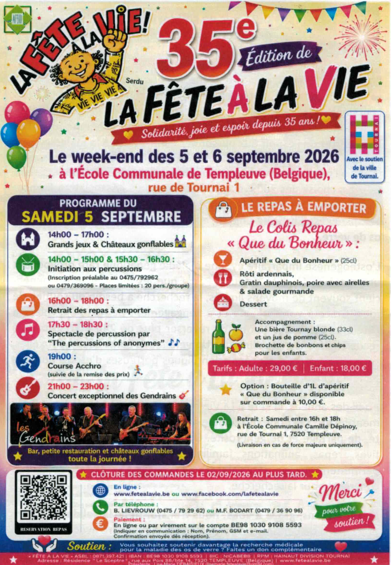 Samedi 5 09 2026 fete de la vie